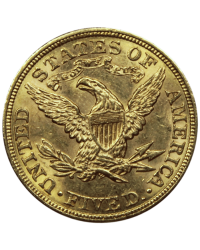 5 Dollars "Half Eagle" Gold Coin - Global Cash, the gold specialist in Lyon