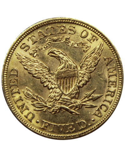 5 Dollars "Half Eagle" Gold Coin - Global Cash, the gold specialist in Lyon