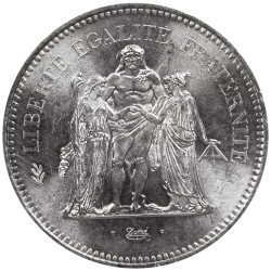 Pièces d'Argent 50 Francs Hercule (1974-1980) - Global Cash Lyon