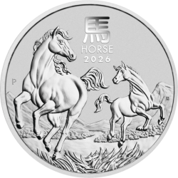 Silver Coins Lunar Horse 1oz - Global Cash Lyon